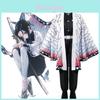 Изысканный костюм для косплея Demon Slayer Kimetsu No Yaiba Kochou Shinobu, халаты для вечеринок