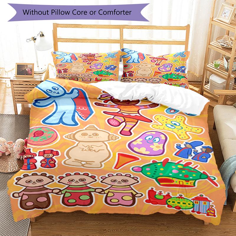 3pcs In the Night Garden Bedding Set Duvet Cover Closure Includes 1 Duvet Cover & 2 Pillowcases, Soft and Comfortable for All Seasons.
