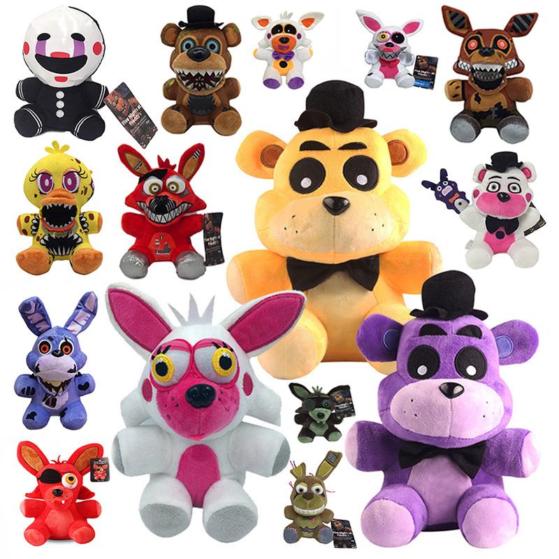 18 см FNAF мягкие плюшевые игрушки медведь Фредди Fazbear Foxy кролик Бонни Чика Peluche Juguetes 5 ночей с Фредди плюшевые игрушки подарки