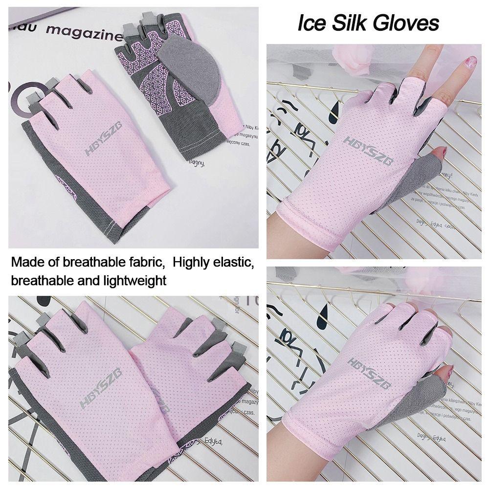 Велосипедное снаряжение Перчатки Ice Silk Рукавицы для вождения и рыбалки Перчатки для езды на велосипеде Рукавицы с полупальцами