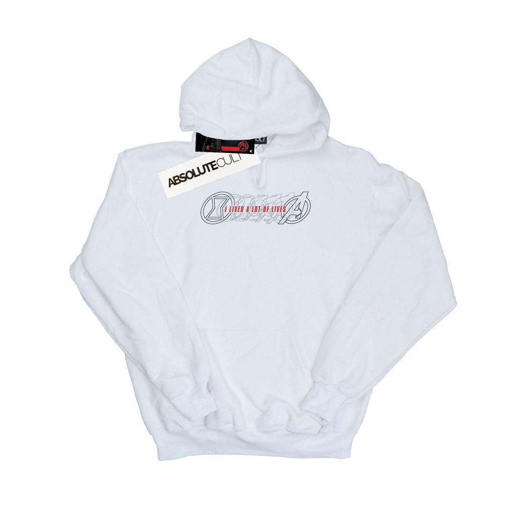 Marvel Mens Black Widow Movie Lots Of Lives Hoodie