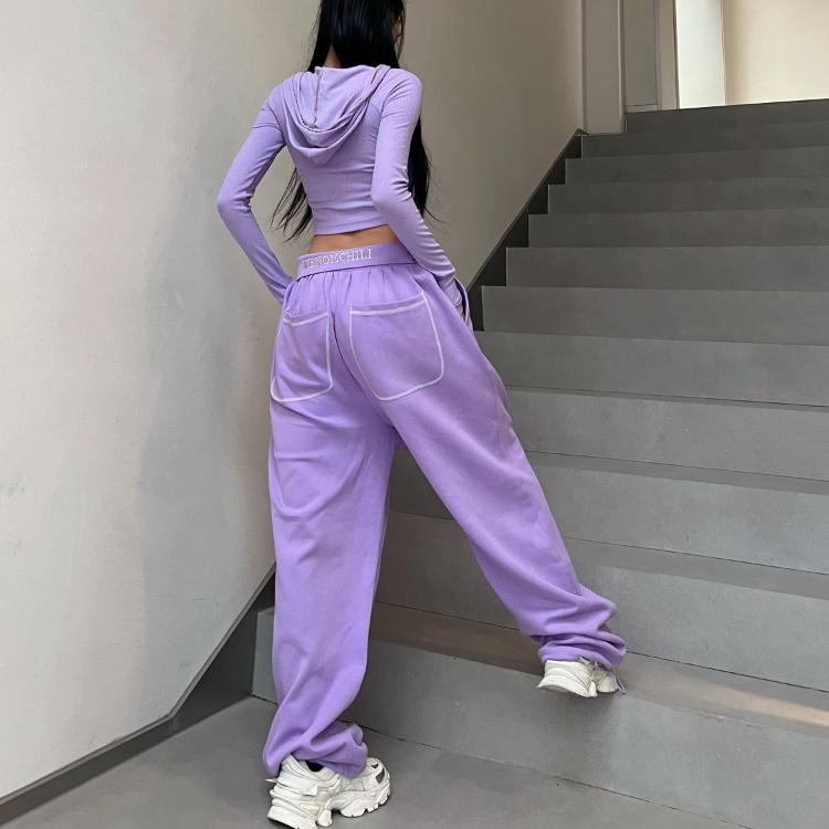 Women Sweatpants Oversized Y2k American Vintage Hip Hop Style Casual Wide Leg Sports Trousers Female Korean Streetwear