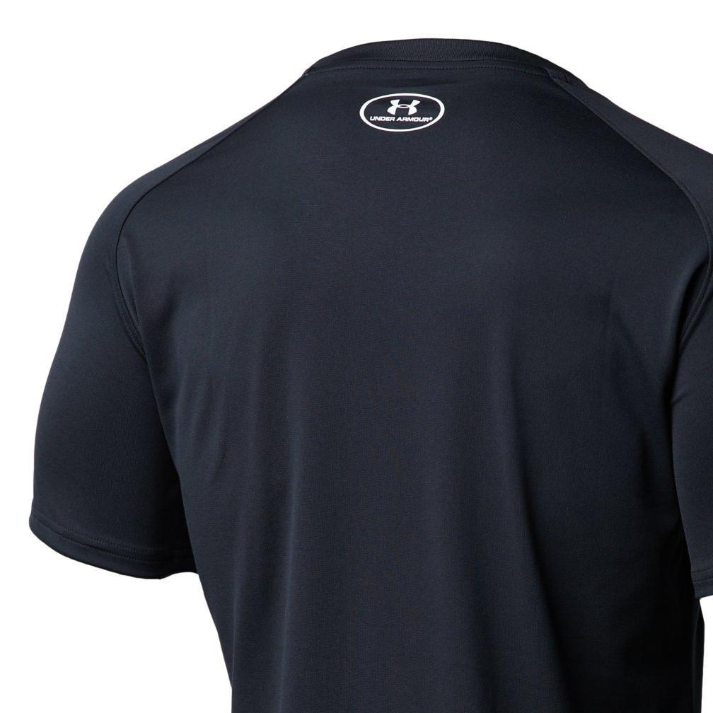 Under Armour Longshot Удобная Модная Простая Классическая Футболка с Коротким Рукавом Мужские Топы Черный 1359632-001