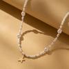 Creative Star Shaped Irregular Imitation Pearl Necklace For Women Stylish Jewelry