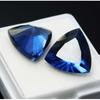 Natural Sapphire blue Trillion Shape 21 Ct   Loose Gemstone Pair