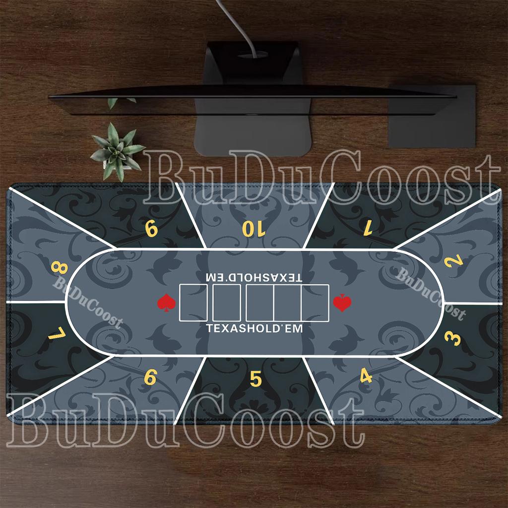 Gaming Mouse Pads HD Printing Texas Hold'em Portable Durable Stitch Edge Poker Entertainment Office Accessories Larger Desk Mat
