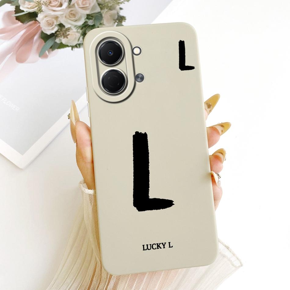 For Tecno Spark Go 3 2026 Lucky Initial Letter Phone Case For Tecno Spark Go3 KN3 Soft Silicone Shockproof Cases Bumpers