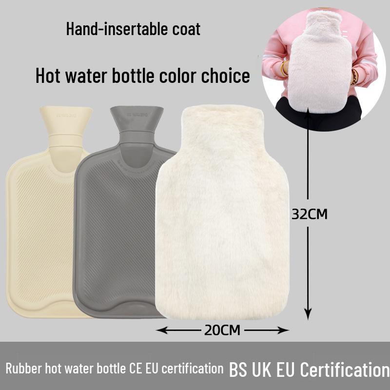 Explosion-Proof Hot Water Bottle: Rubber Design for Stomach and Feet, Long-Lasting Warmth