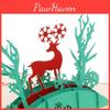 Exquisite 3d Greeting Card With Christmas Deer Design Ideal For Birthdays And Parties
