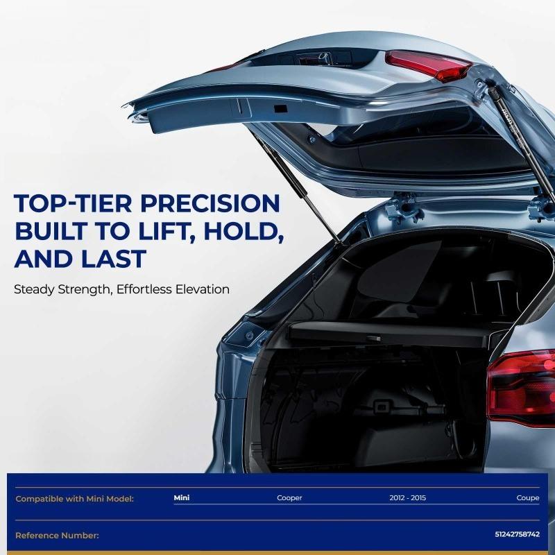 2x Rear Tailgate Boot Gas Struts Spring 600 N For Mini Coupe R58 Cooper 2010 2011 2012 2013 2014 2015 Trunk Door Support Holder
