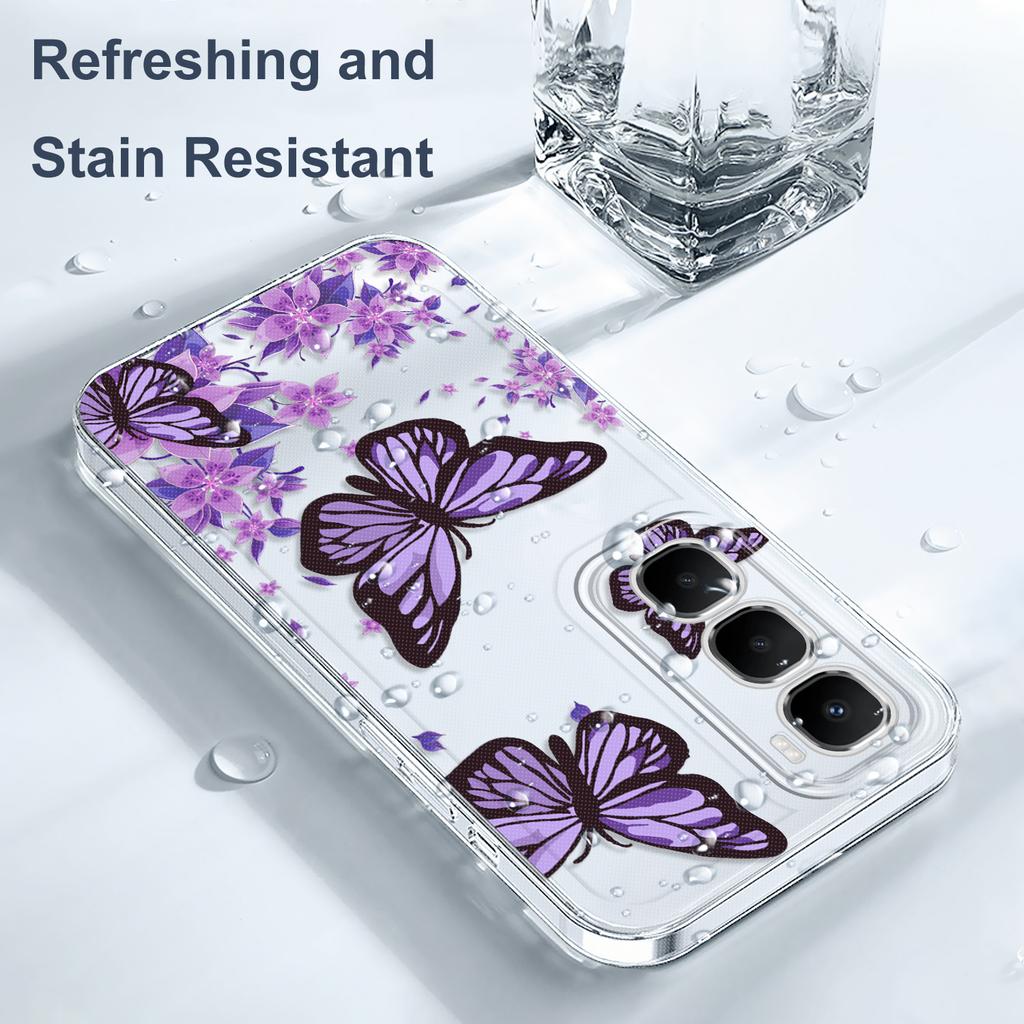 Sky Butterfly Transparent Phone Case For Infinix Note Hot 60 50 40 30 20 10 Play GT Pro Plus Soft TPU Cover