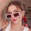 New Small Rectangle Frame Sunglasses Women'S Fashion Jelly Color Sun Glasses Summer  Travel Eyewear Uv400