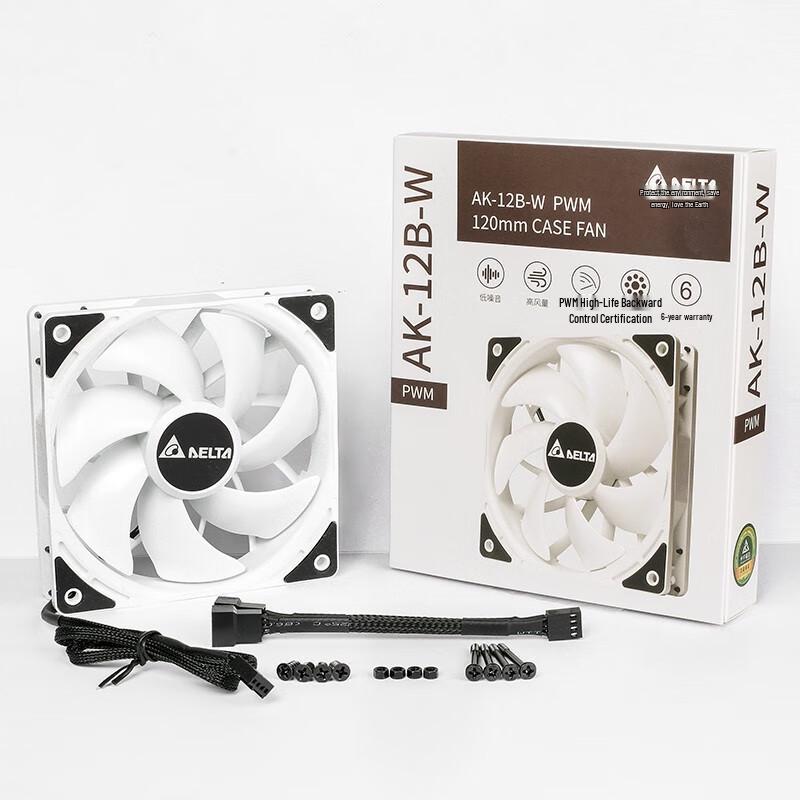 DELTA AK-12B-W 120mm Smart Temperature Control PC Case Fan