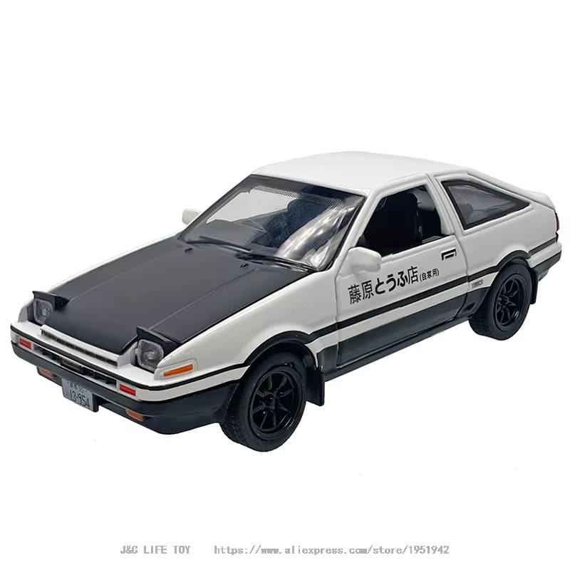 Новая модель автомобиля из сплава AE86 в масштабе 1/32, литая игрушечная машинка с 4 открывающимися дверями, модель автомобиля со светом, инерционный механизм, подарок для мальчика, детская коллекция игрушек, украшения