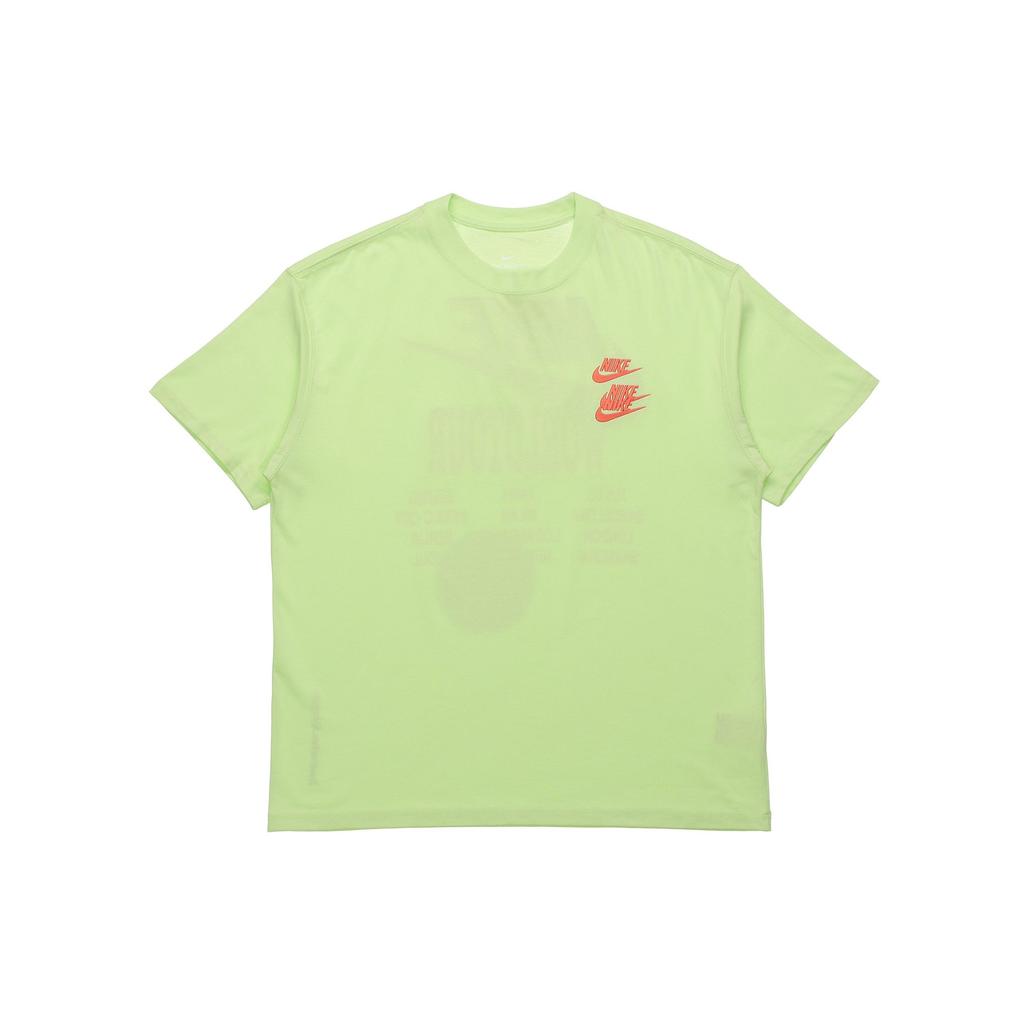 Nike T Shirts Men's Green Crew Neck Moderate Straight Fit (Unisex) T-Shirts DA0990 383
