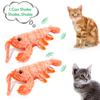 Электрическая игрушка-прыгун для кошек, движущаяся имитация креветок, омаров, электронные плюшевые игрушки для домашних животных, собак, кошек, детская мягкая игрушка в виде животных