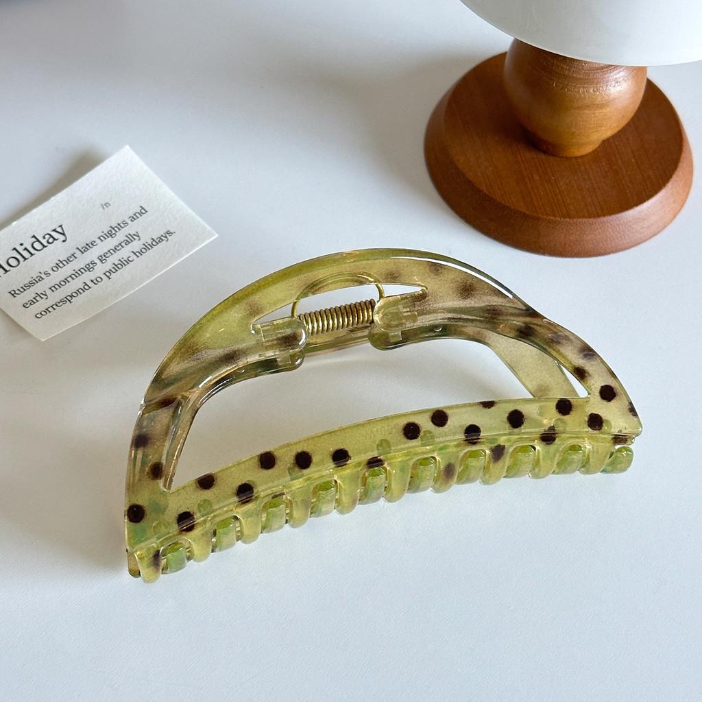 Элегантная корейская заколка-краб для волос в крупный горошек с шикарным модным дизайном для женщин