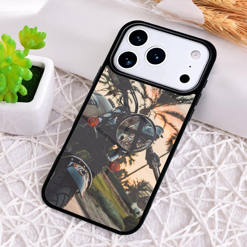 Moto Motorcycle soft Shockproof Phone Case for iPhone 17 Air 16e 15 11 12 14 13 Pro Max Cover Coque