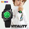SKMEI LED Light Digital Children Sport Watches Stopwatch Calendar Clock 5Bar Waterproof Kids Wristwatch For Boys Girls Gift