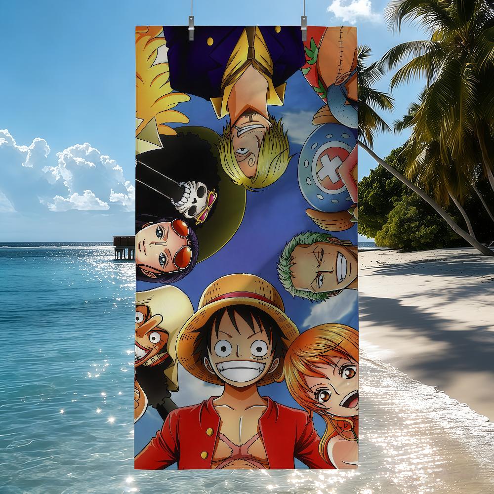 O-ONE P-PIECE Аниме Полотенце Быстросохнущие Пляжные Полотенца Подходят Для Бассейнов Кемпинга Йоги И Тренажерного Зала