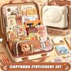 Kawaii Capybara Stationery Set Notebook, Stickers Gift Bag for Students Back-to-School Supplies