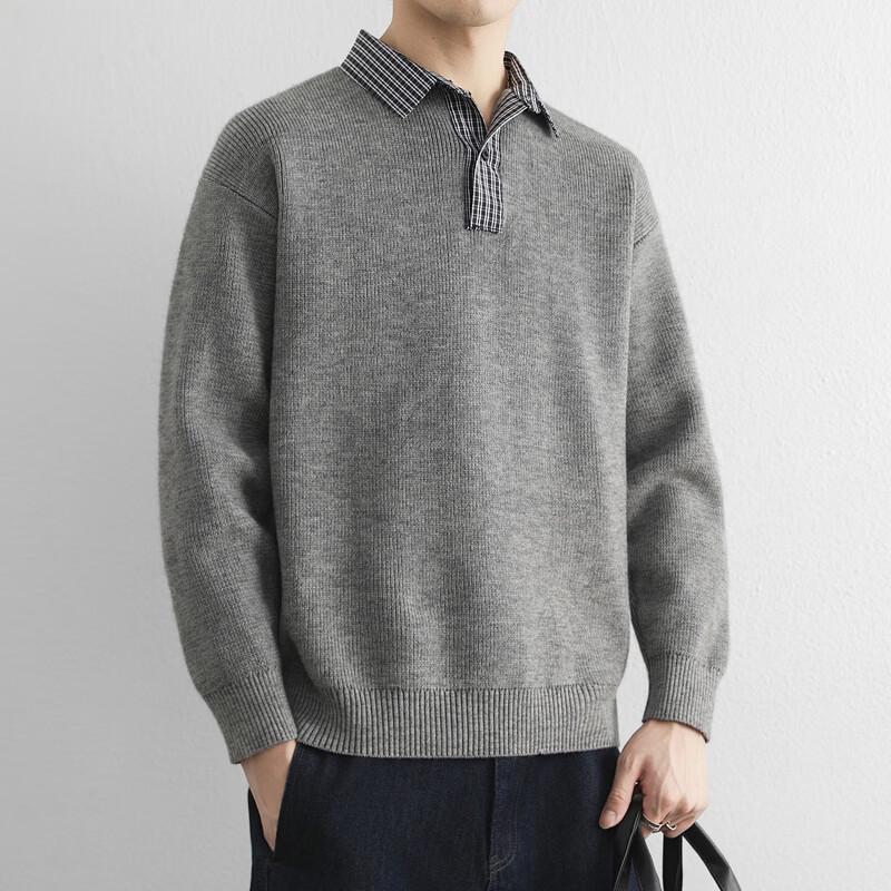 Pierre Cardin Men's Shirt Collar Knitted Sweater
