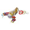 Colorful Parrot Nibbling Toy Canvas Canvas Shoe Circle Interactive Toy Bird Cage Accessories