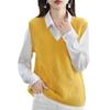 LrisIuza Echo Cable Knit Sweater Perfect for and Solid Loose Spring Office Korean Loungewear Women's Vest, Spring, Autumn, Winter. V-Neck, Color,