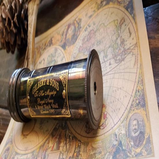 Калейдоскоп из латуни Gilbert Sons Калейдоскоп с кожаной коробкой