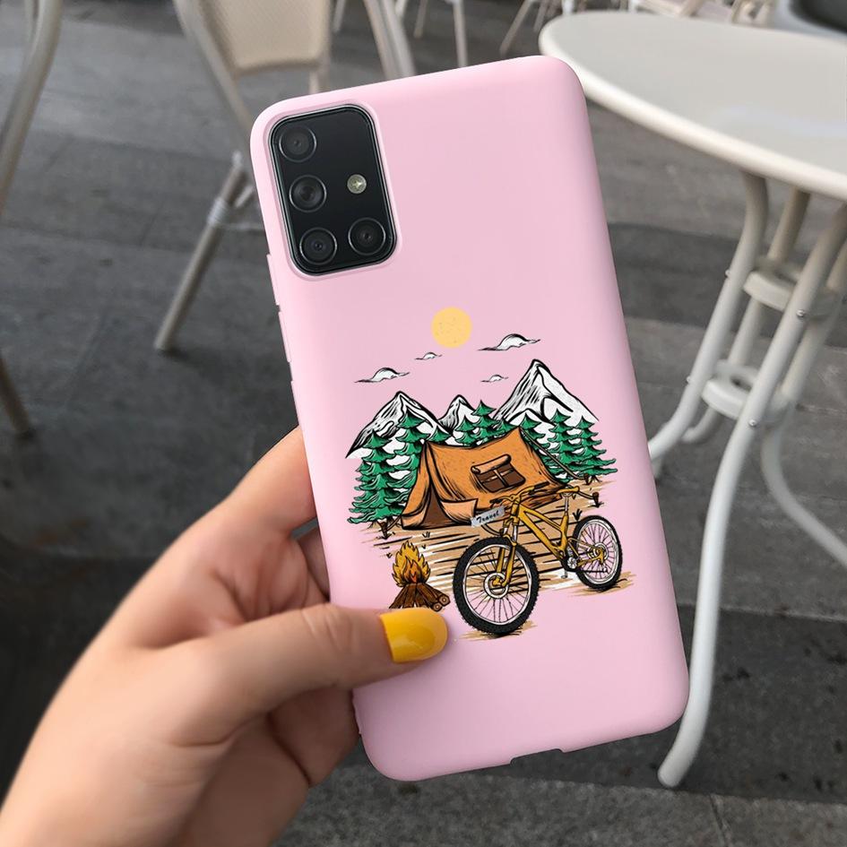 A51 A71 Case For Samsung Galaxy A51 4G Soft Touch Silicon Cover Shockproof Bumper Back Protector Bag for Samsung A 51 A 71 Coque