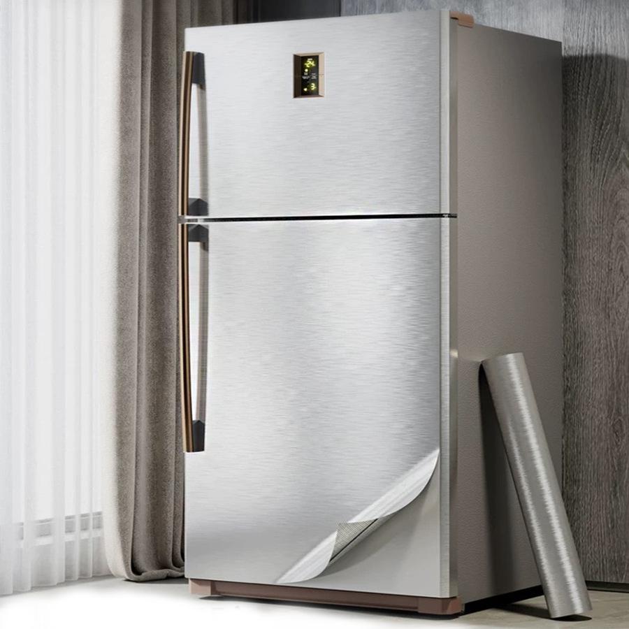 Металлическая матовая водонепроницаемая самоклеящаяся пленка для холодильника, лифта, двери, кухонной столешницы, шкафа, наклейки для ремонта