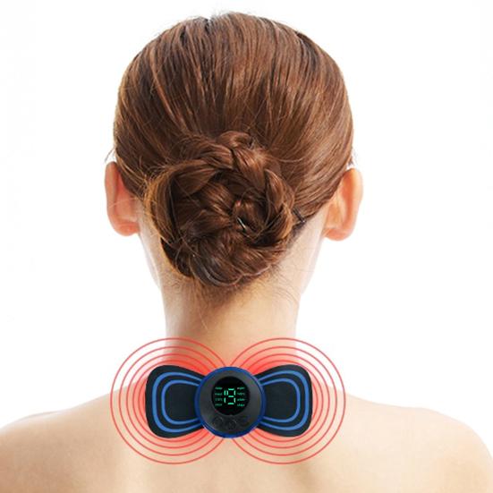 Мини-массажер для мышц и тела, 19 скоростей, 8 режимов, устройство для ухода за талией и шеей, для снятия боли, релаксации всего тела, шейный массажный патч