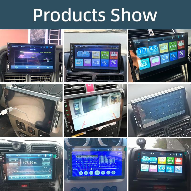 Hippcron Car Radio MP5 Player 1 Din Bluetooth HD 7" Touch Screen Stereo 12V FM ISO Power Aux Input SD USB With / Without Camera