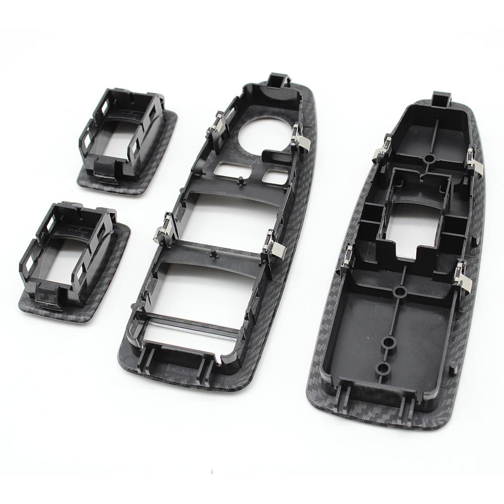 Car Interior Door Carbon Fiber Window Lift Switch Button Panel Trim Cover Replace For BMW 1 3 Series F20 F30 F31 F34
