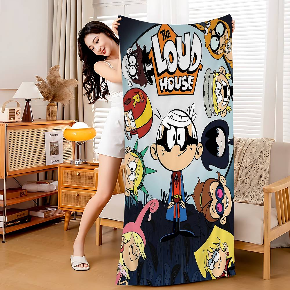 Cartoon The L-Loud H-HouseS Big Microfiber Beach Towels Quick Dry Towel Sand Beach Towels Pool Towel For Travel Swim Pool Yoga