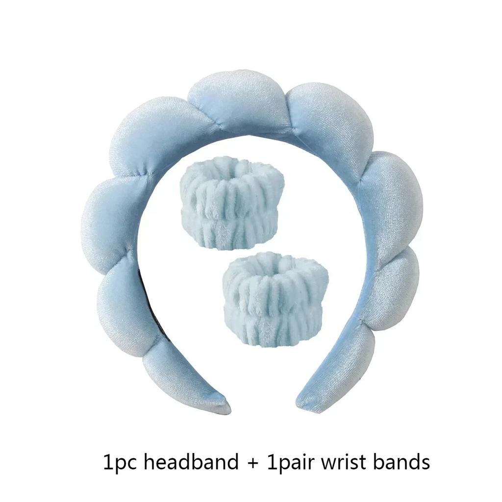 Бархатная повязка для волос с высоким верхом в виде губки и скрученных пончиков, высококачественная повязка для волос, аксессуары для волос, однотонная повязка для волос