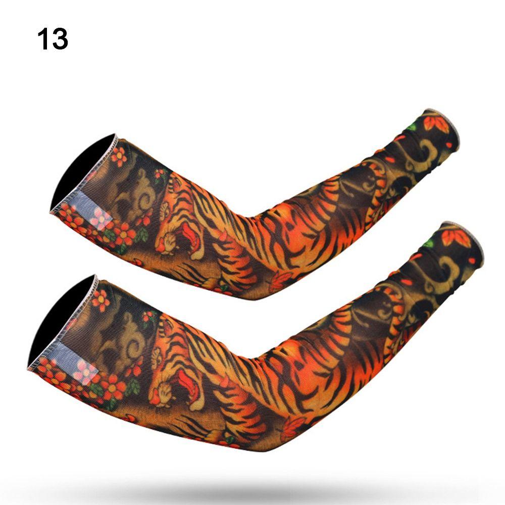 Summer Cooling UV Protection Arm Cover Sun Protection Flower Arm Sleeves Tattoo Arm Sleeves