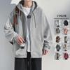 2023 Autumn Men's Casual Hooded Sweatshirt - Trendy Solid Color Long-Sleeve Jacket