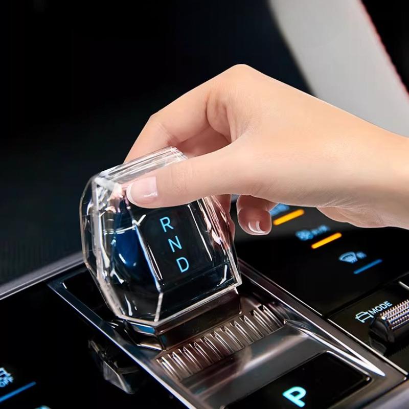 Для BYD Song Plus Seal U DM-i EV 2023-2025 Хрустальный Рычаг Центральная Консоль Защитный Чехол Ручки Переключения Передач Прозрачная Накладка на Головку Рычага Переключения Передач для Модификации