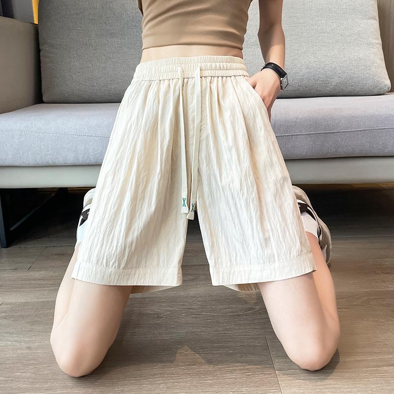 Shorts Women's Summer Thin Outer Wear Five-point Pants High Waist and Thin Casual Wide-leg Pants