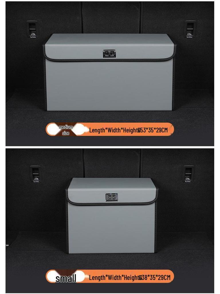 Складной органайзер для багажника автомобиля - Вместительный ящик для хранения с откидной крышкой