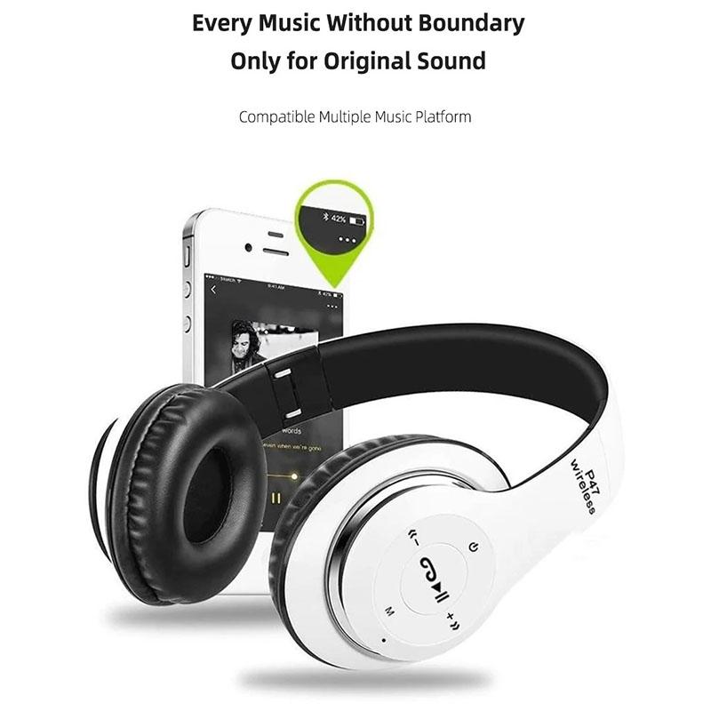 Обновленные беспроводные наушники P47 2025, Bluetooth 5.0, складные наушники HIFI Stereo Bass для музыки, игр, детские наушники для iPhone
