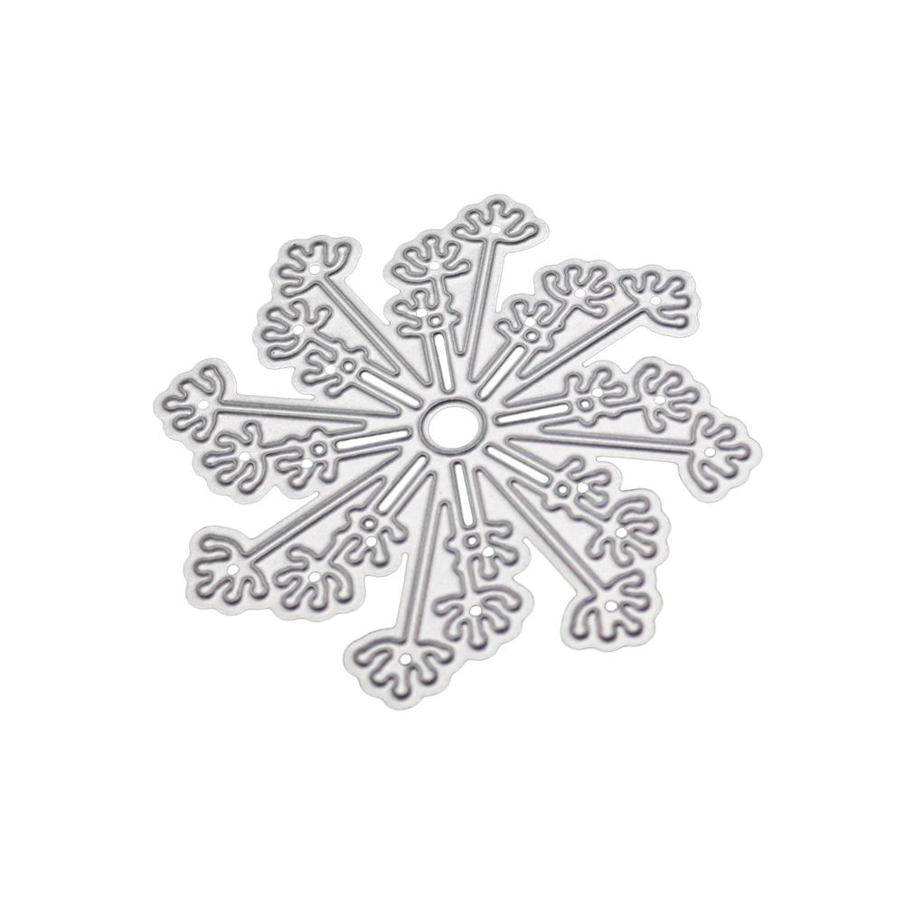 Рамка в виде снежинки металлический серебристый трафарет тиснение резка штампы для скрапбукинга бумага альбом карты изготовление