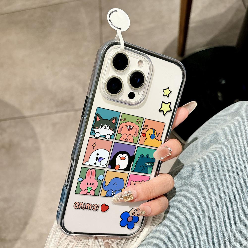 Painted Phone Case for iPhone 17 11 12 13 14 15 16 iPhone 17 12 13 14 15 16 Pro 17 12 13 14 15 16 Pro Max High Quality Painted Animal Cute Phone Case
