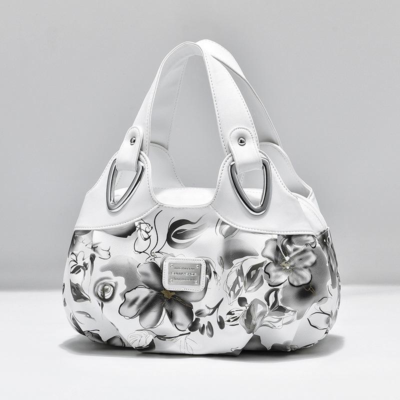 Retro Totes Bags for Women Trendy Vintage Print Flower Handbag Female