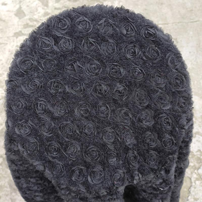 Кролик бархат роза вышитая плюшевая ткань PV бархат 3D роза толстая искусственная меховая ткань для зимнего пальто своими руками одежда фото реквизит