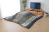 IKEHIKO Kotatsu Futon (Quilt), Rectangular, Navy, Approx. 205 X 245cm, Made In Japan, Japanese Pattern #5987239