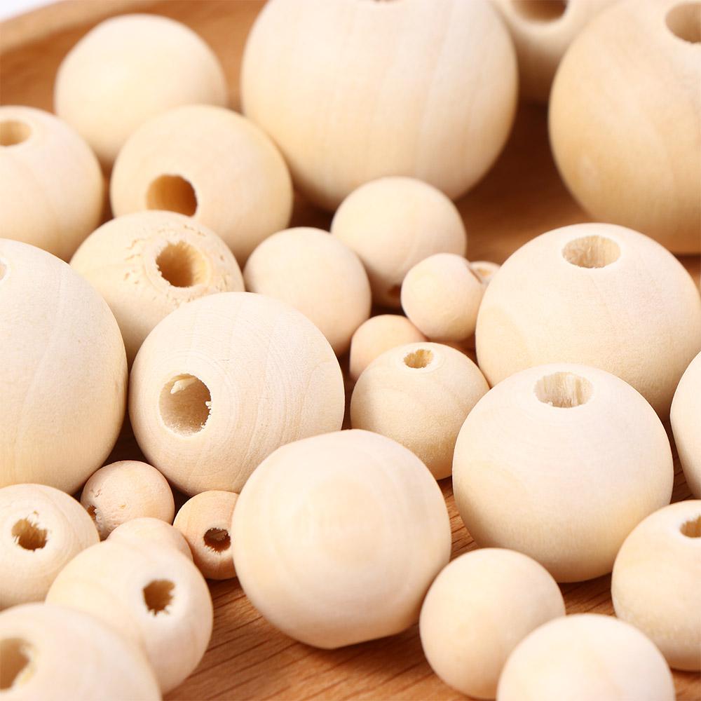 Unfinished Bracelet Jewelry Making Charms Necklace Accessories Loose Beads Round Balls Wood Beads