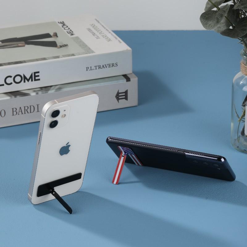 1/2PCS Ultra Thin Mini Phone Kickstand Stand Metal Steel Folding Desk Bracket Universal Desktop Phone Holder Simple Fodling