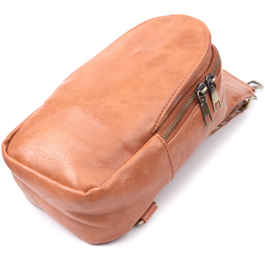 Interesting Shoulder Bag In a Fashionable Color Made of Eco-leather VINTAGE Bag 22793 Red